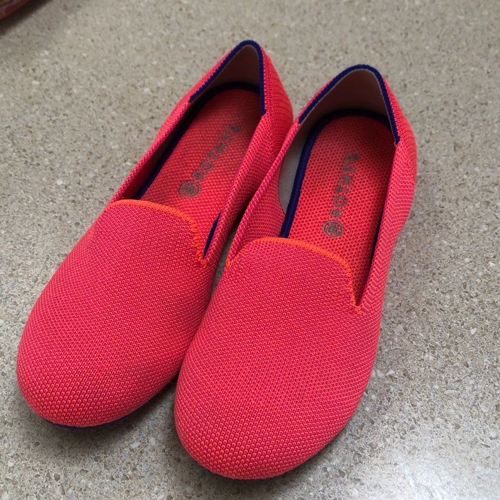 Girls Flamingo pink rothys. EUC